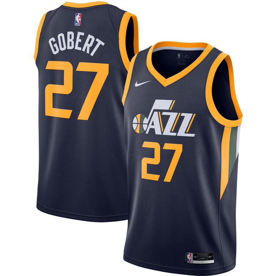 Men Utah Jazz #27 Rudy Gobert Nike Navy Swingman NBA Jersey